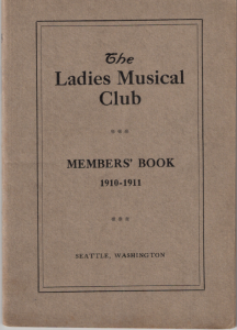 1910-1911 Members' Book