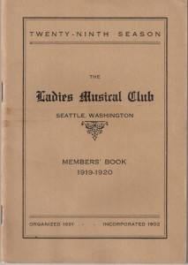 1919-1920 Members' Book