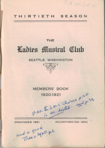 1920-1921 Members' Book