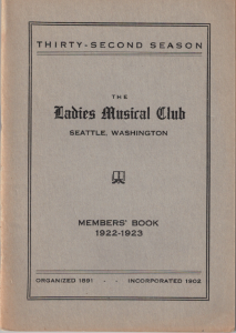 1922-1923 Members' Book