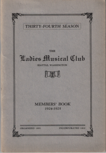 1924-1925 Members' Book