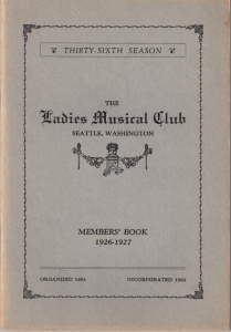 1926-1927 Members' Book