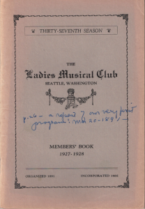 1927-1928 Members' Book