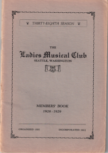 1928-1929 Members' Book