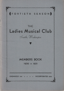 1930-1931 Members' Book