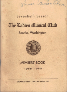 1958-1960 Members' Book