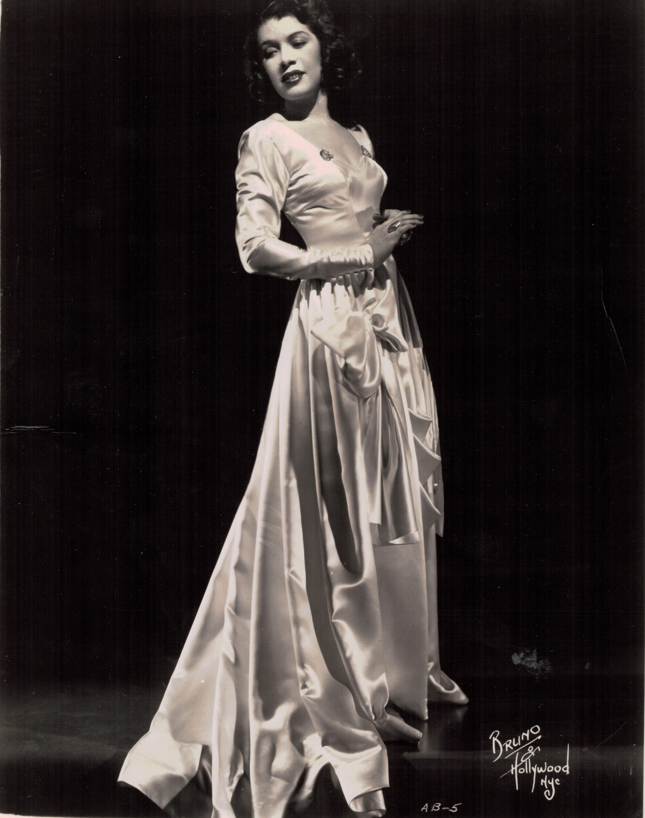 Anne Brown White Dress Portrait