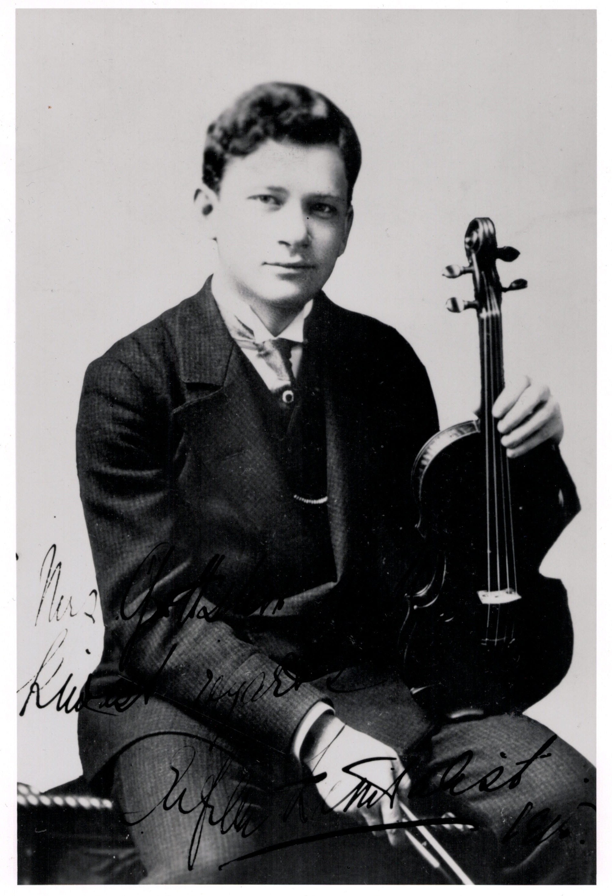Efrem Zimbalist Portrait with Violin